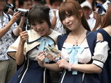 秋葉原で告知をしていたアカシウス寄宿舎学園のキャストさん